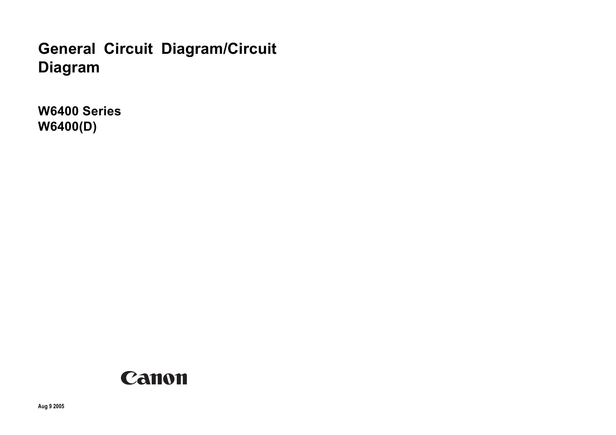 Canon Wide-Format-InkJet W8400D Circuit Diagram-1